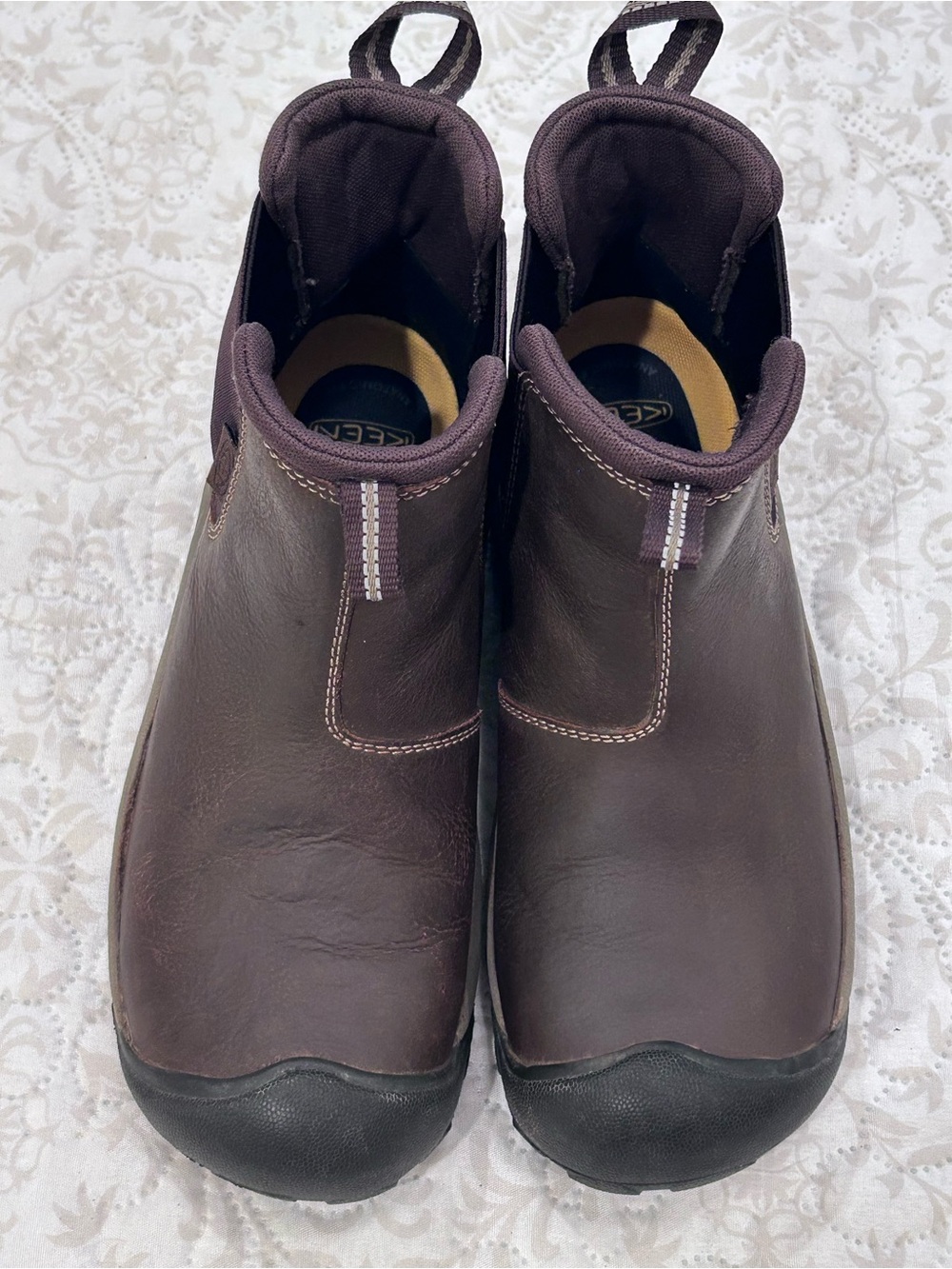 KEEN TARGHEE II WOMEN 7.5 CHELSEA MID BOOT BROWN LEATHER HIKING CHUKKA 1025871 - Picture 11 of 14